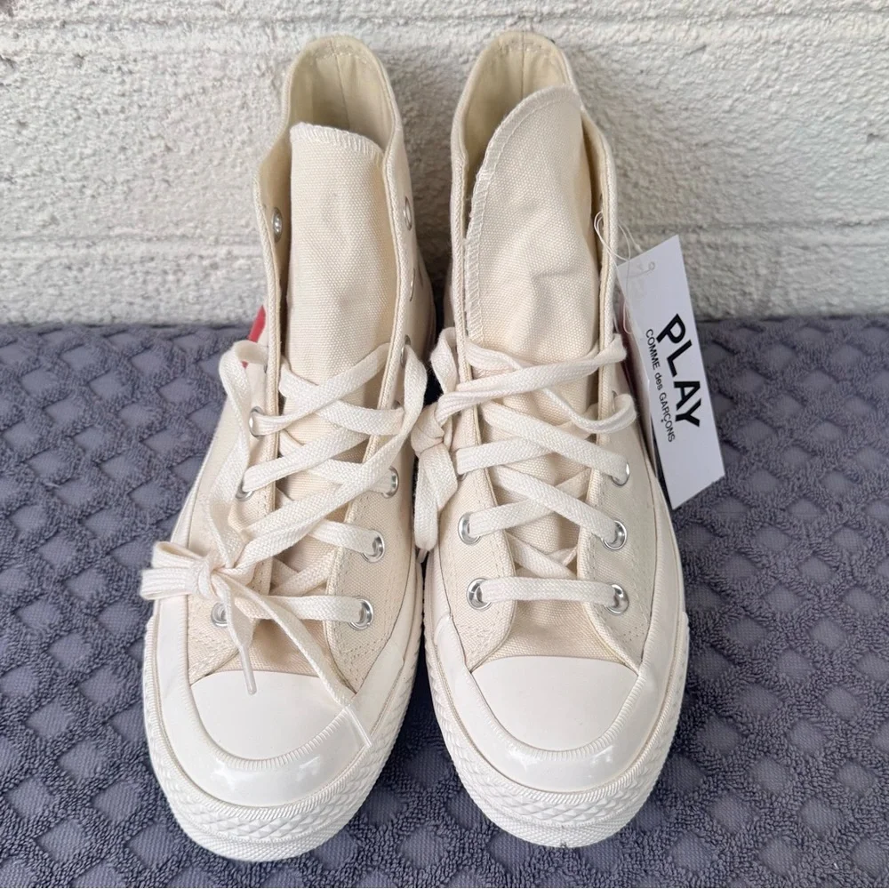 Converse x Comme des Garçons PLAY Chuck 70 Hi sneakers Size 8 - Picture 2 of 8